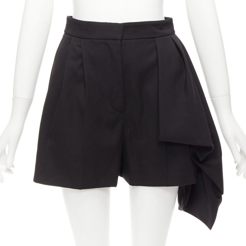 Alexander Mcqueen Wool Cascade Wide Shorts